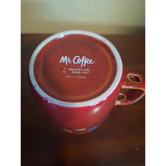 4 Piece Set Mr Coffee Café Americano Stoneware Mug & Spoon Set - Picture 3 of 9